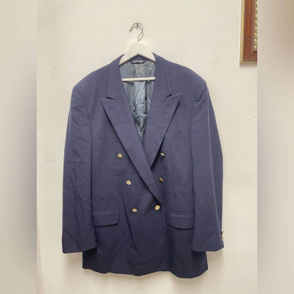 Burberry Navy Blazer with Gold Buttons